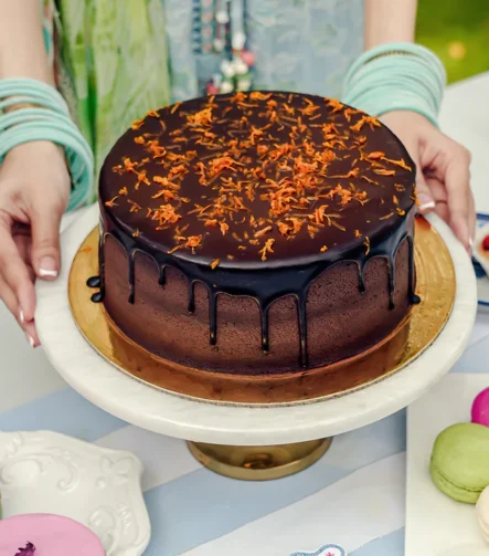 Seemi Bakes Orange Dark Chocolate Cake